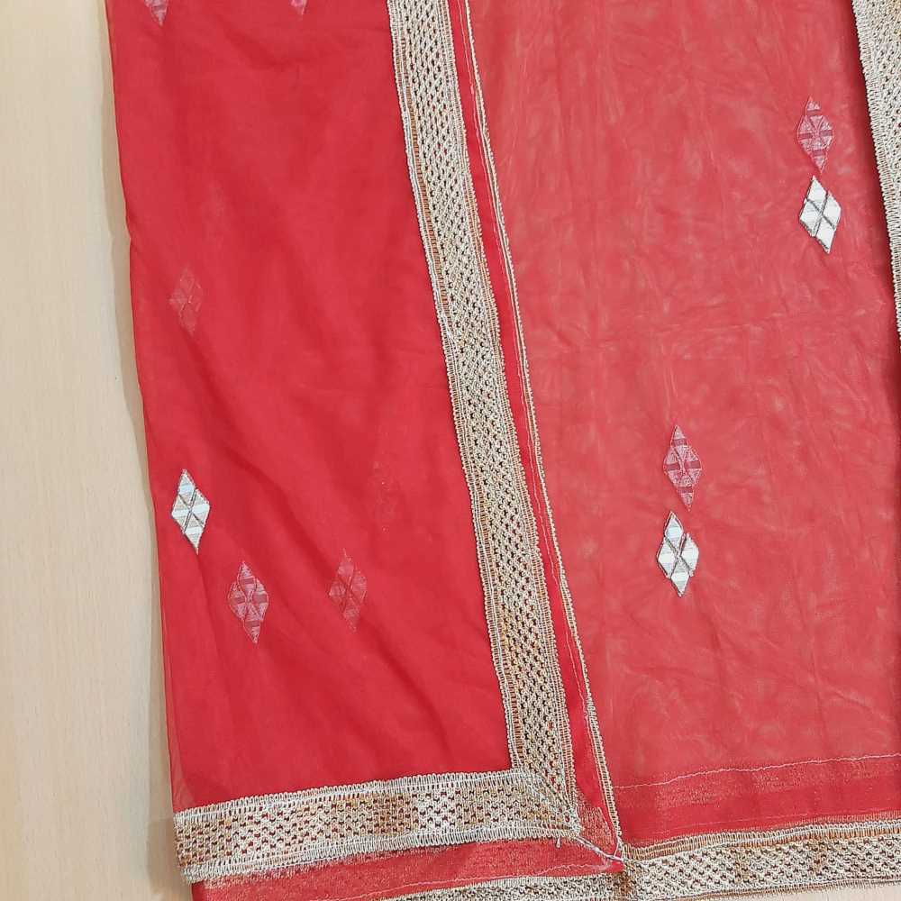 Mirror Work Gota Net Dupatta For Wedding Party - ZD0A5