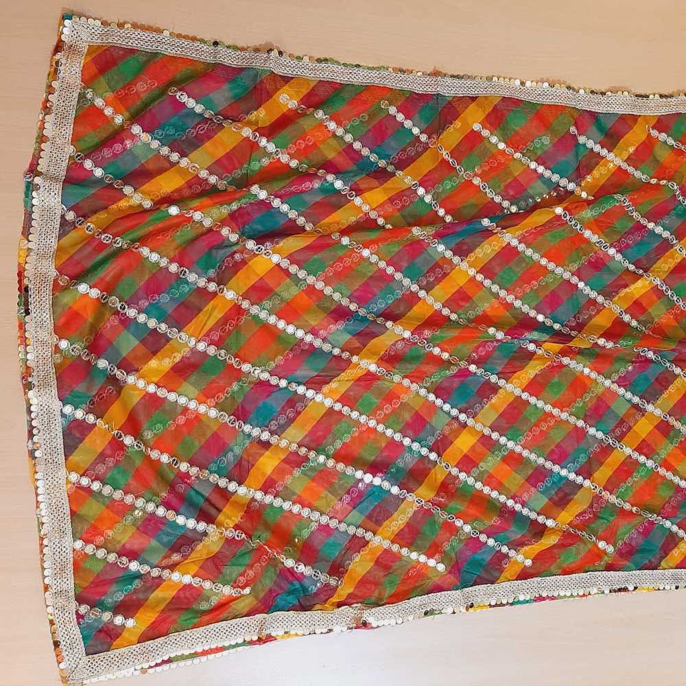 Mirror Work Net Dupatta - ZD1217