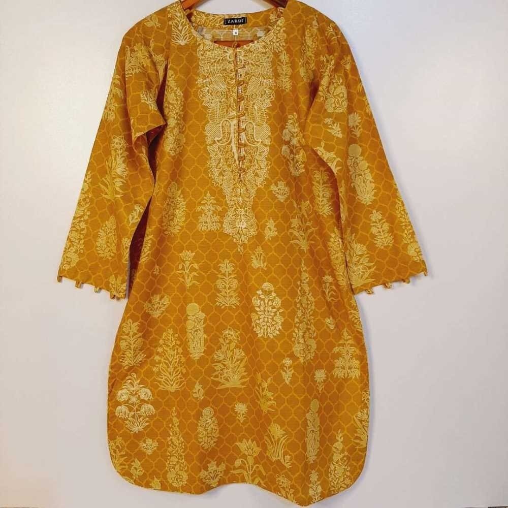 Mustard Winter Wear Kurta - ZK226