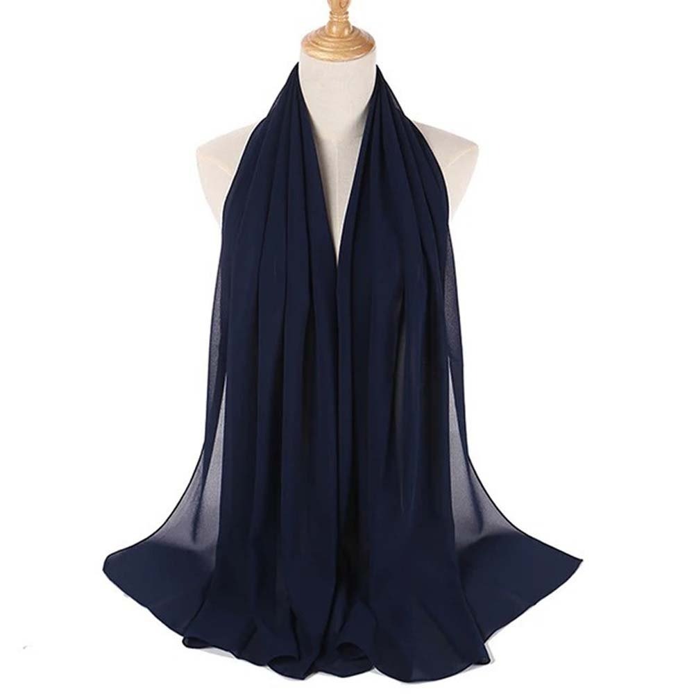 navy chiffon scarf