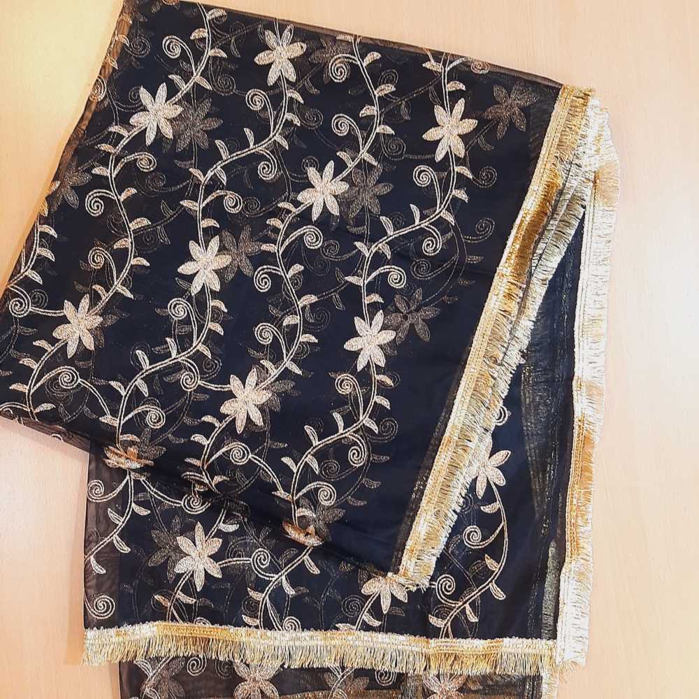 Gota Work Dupatta For Wedding Party - Net - ZD0A2