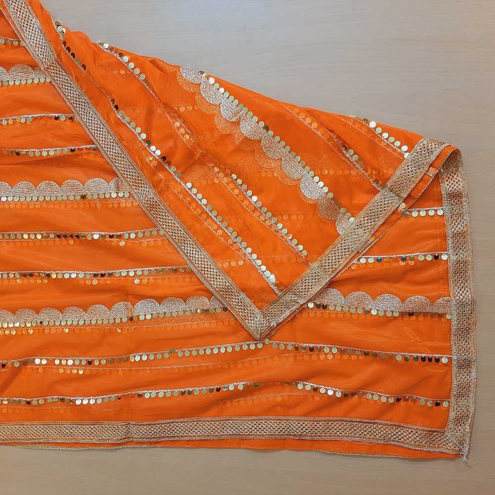 Gota Work Dupatta For Wedding Party - Net - ZD0A3