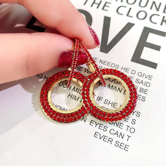 Red Glowing Earring With Box - AE207