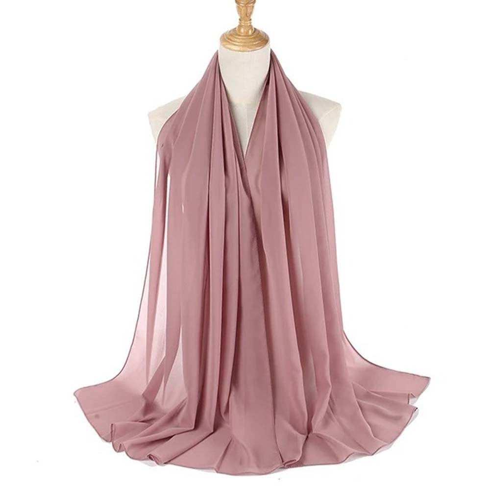 tea pink chiffon scarf