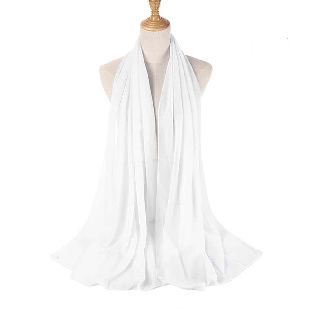 white chiffon scarf