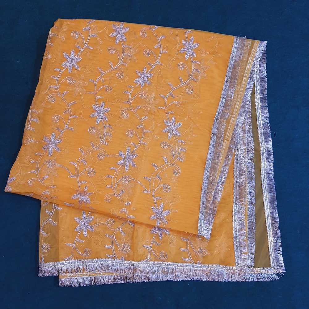 Gota Work Dupatta For Wedding Party - Net - ZD0A2