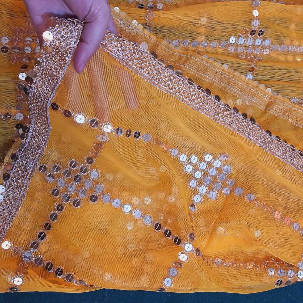 Gota Work Dupatta For Wedding Party - Net - ZD1236