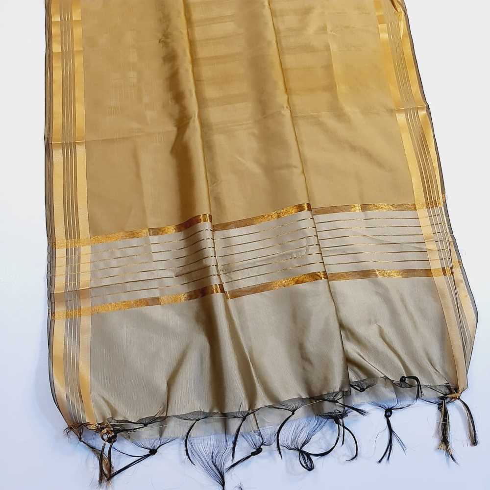 Zari Work Cotton Silk Dupatta - ZD1212