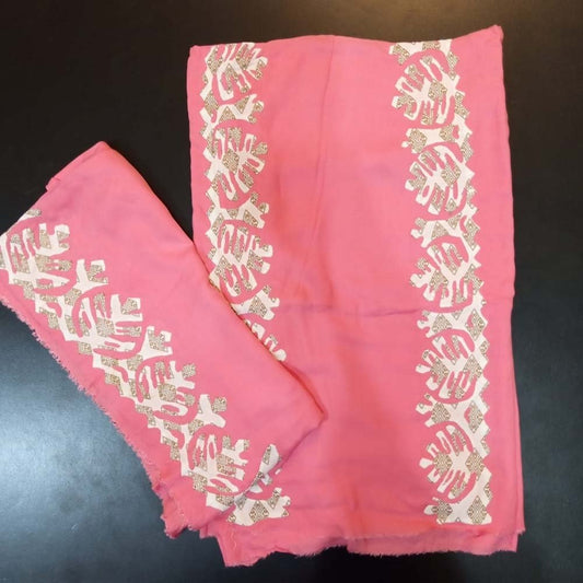 Aplic - Unstitched Shirt  - Pink - BGK38