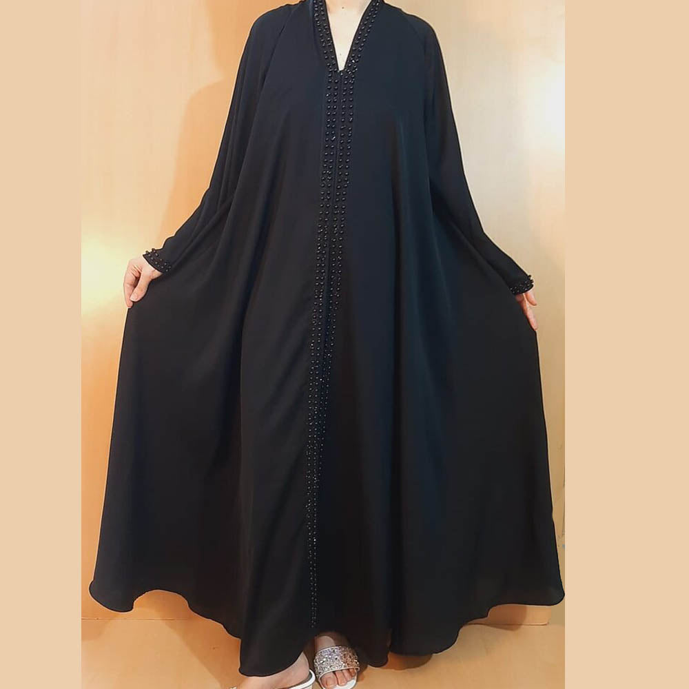Beaded - Nidah Abaya - Black - BGA24