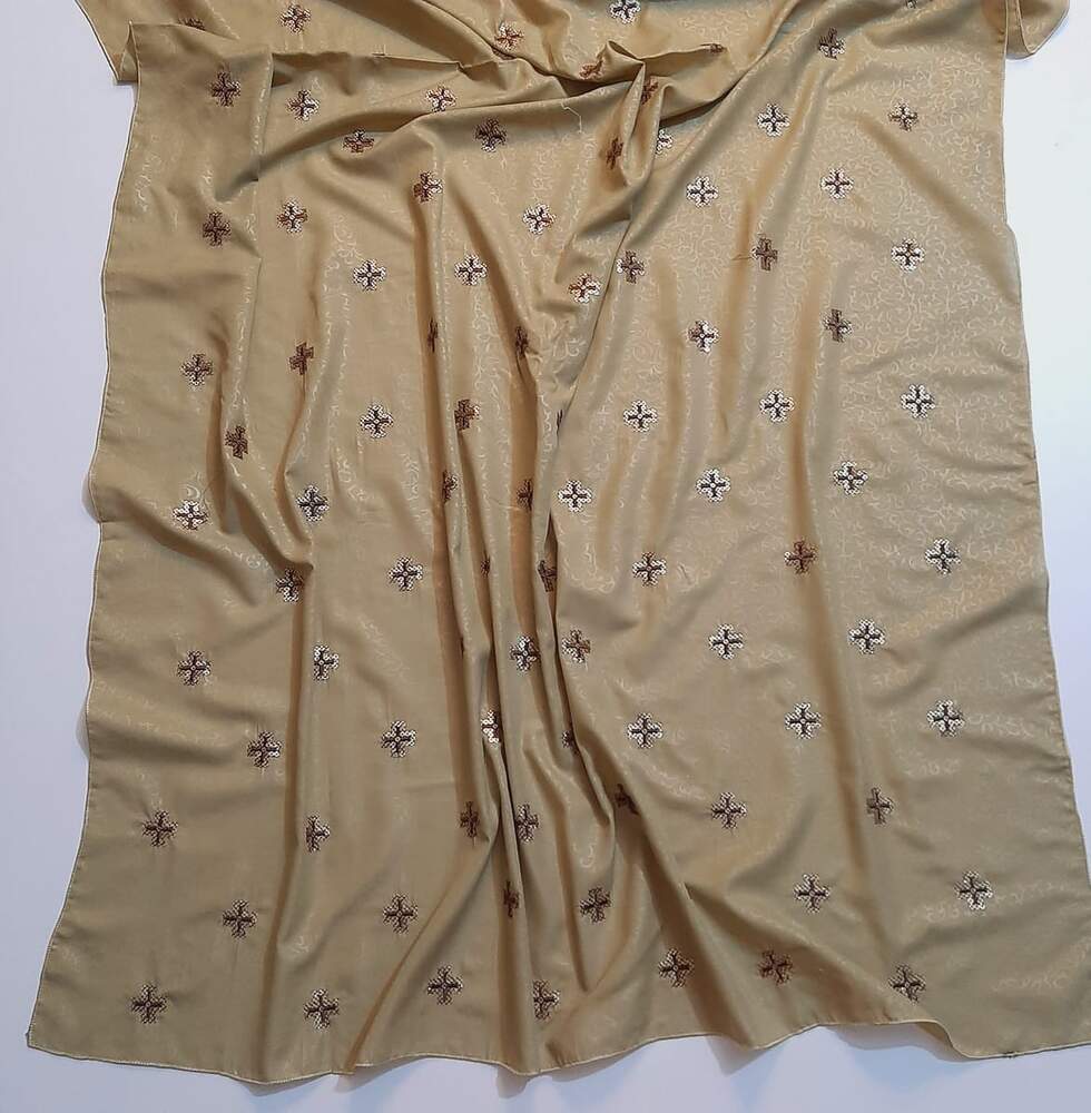 Embroided Self Print Chaddar Summer Shawl -  SH51