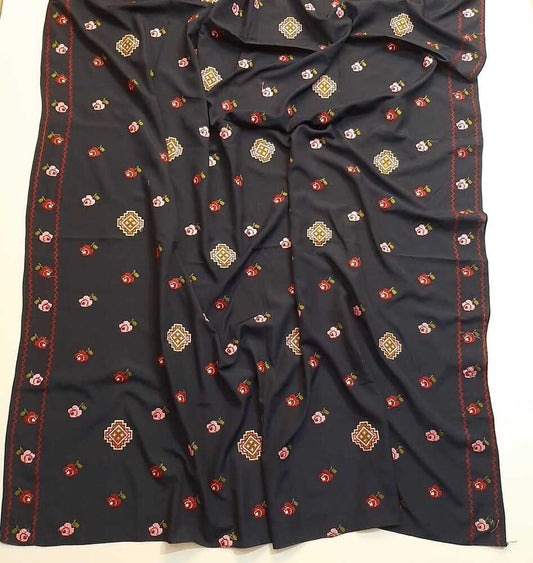 Embroided Swiss Lawn Chaddar Summer Shawl - SH56