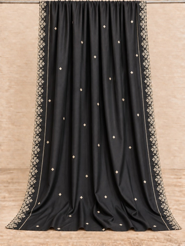 Black embroided chadar