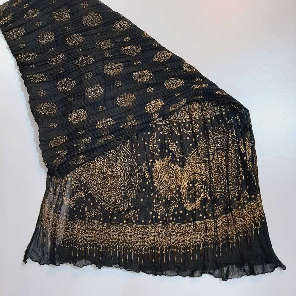 Block Print Chiffon Dupatta - ZD1186