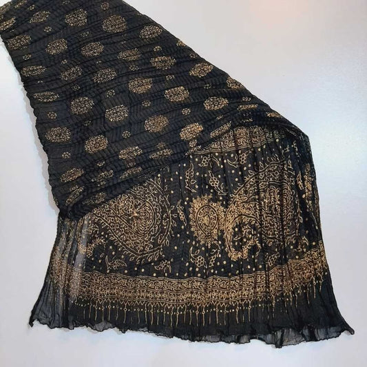 Block Print Chiffon Dupatta - ZD1186