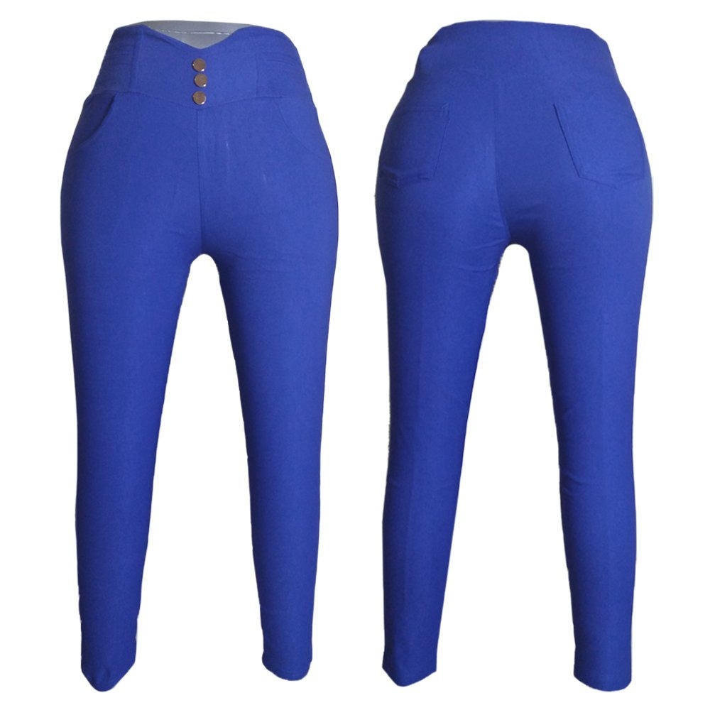 Blue Jeggings Jeans Stretchable Cotton With Pockets - ZP07