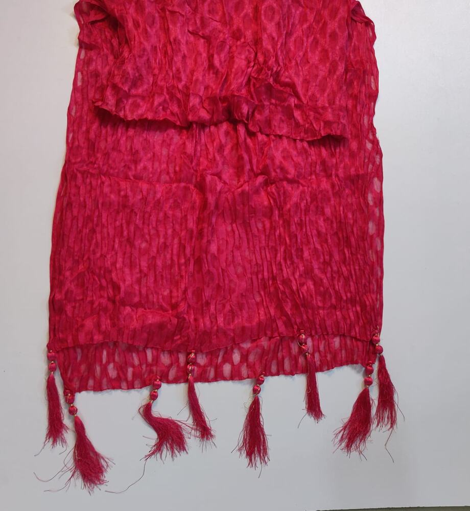 Brochia Chiffon Dupatta With Pearls - ZD37