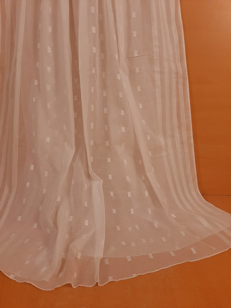 Brochia Lawn Dupatta - Large - White - ZD210