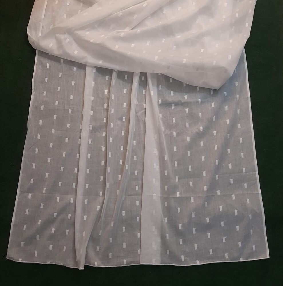 Brochia Lawn Dupatta - Large - White