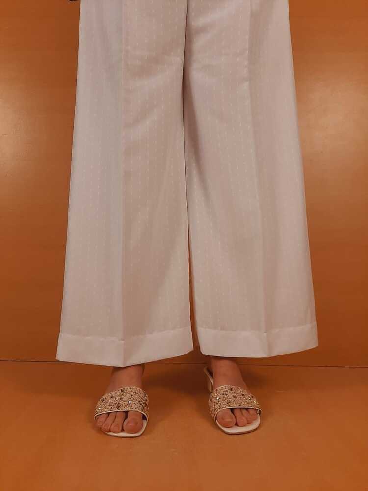 Brochia linen Palazo - White - ZT309