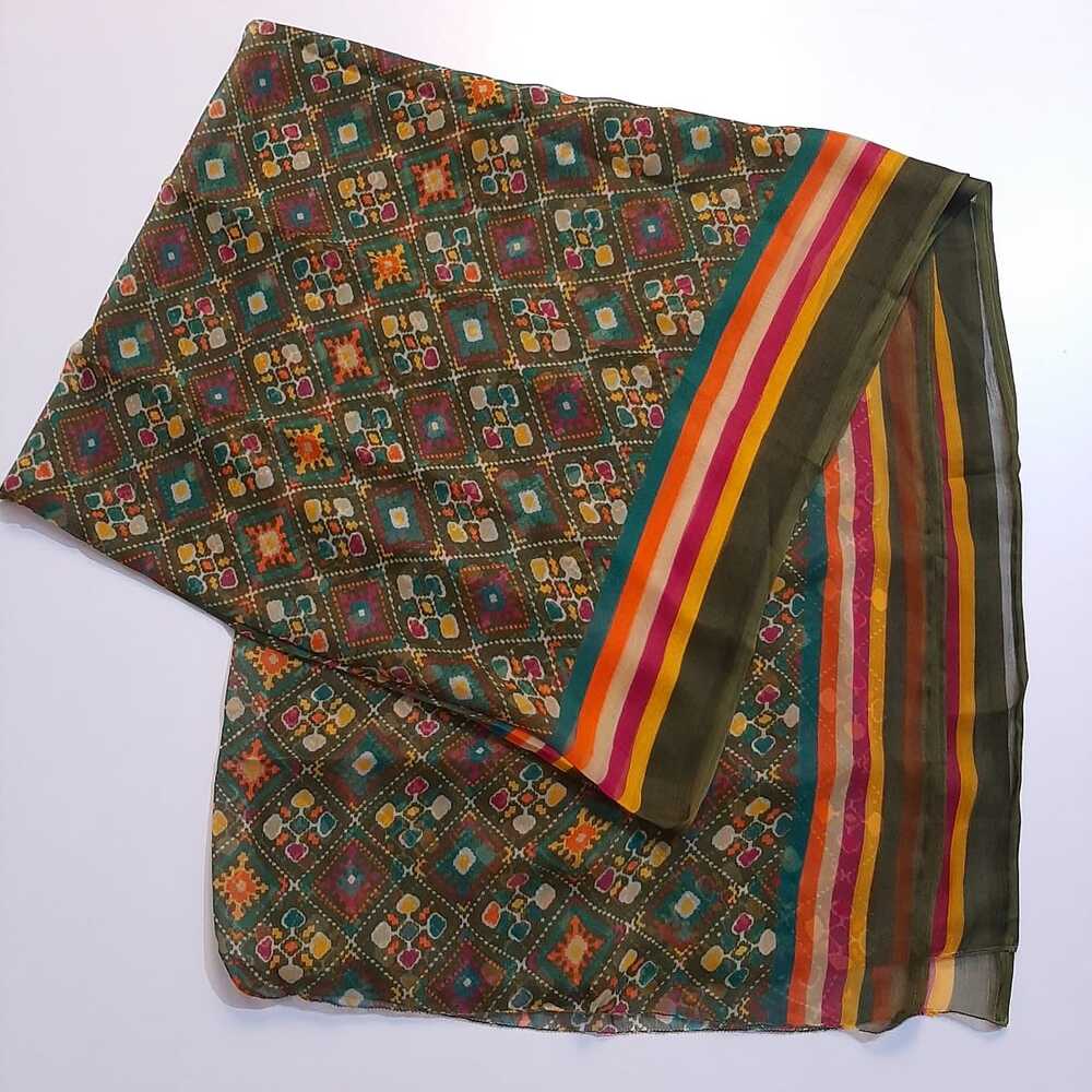 Check Printed Chiffon Dupatta - ZD153