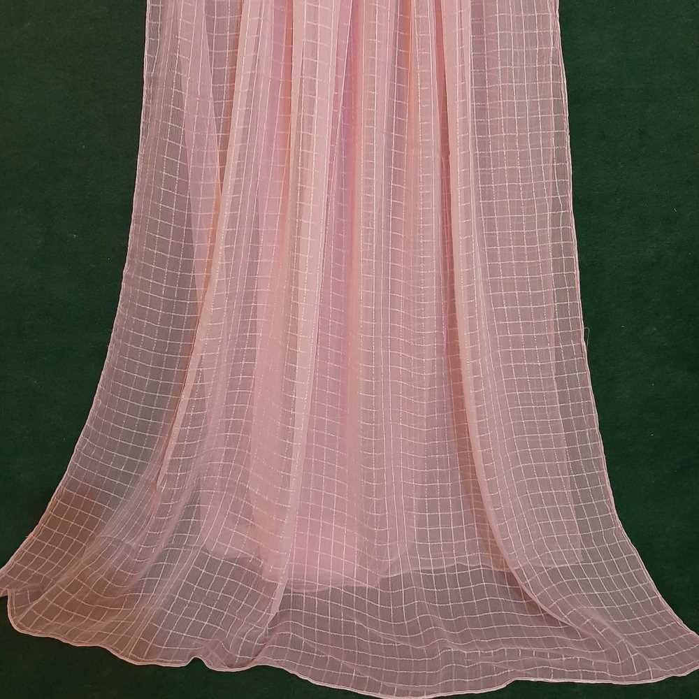 Checkered Chiffon Dupatta  - ZD805