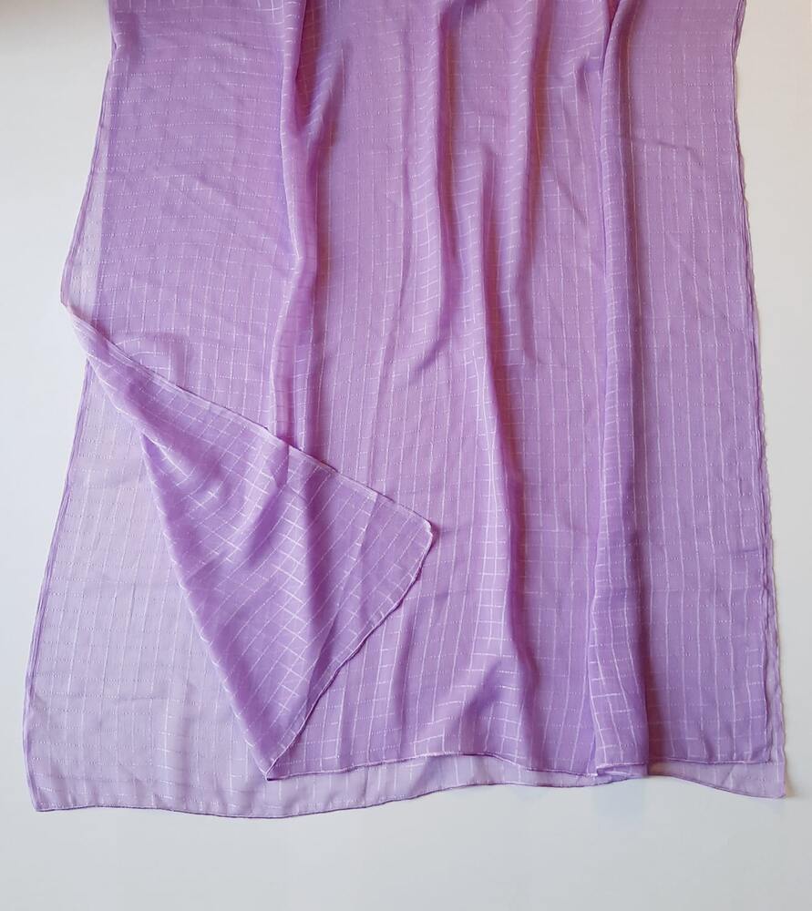 Checkered Chiffon Dupatta - ZD805
