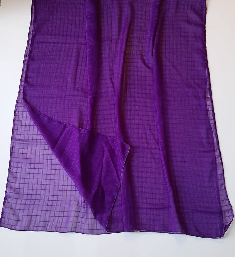 Checkered Chiffon Dupatta - ZD805