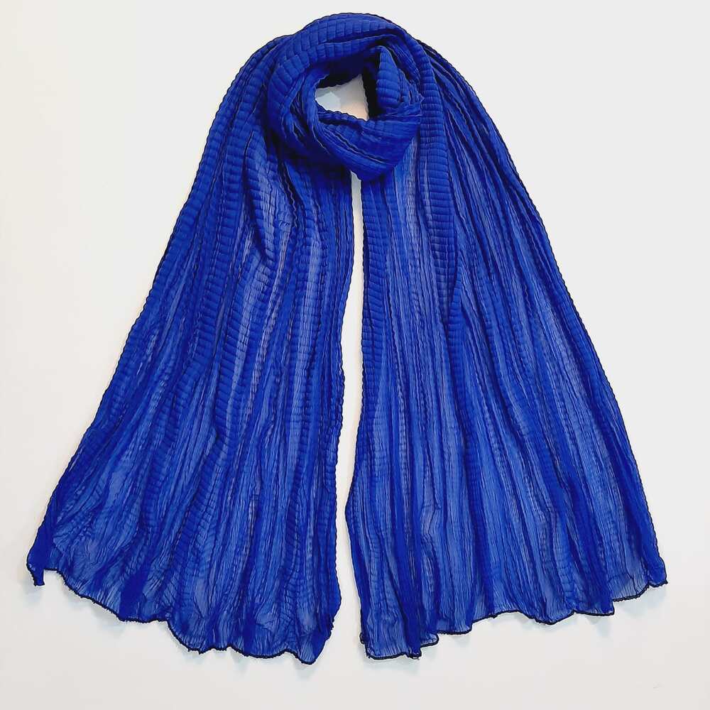 royal blue crush chiffon dupatta