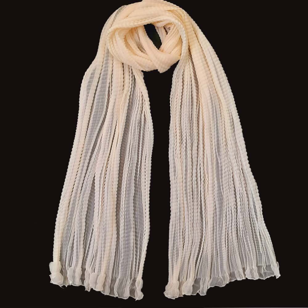 cream crush chiffon dupatta