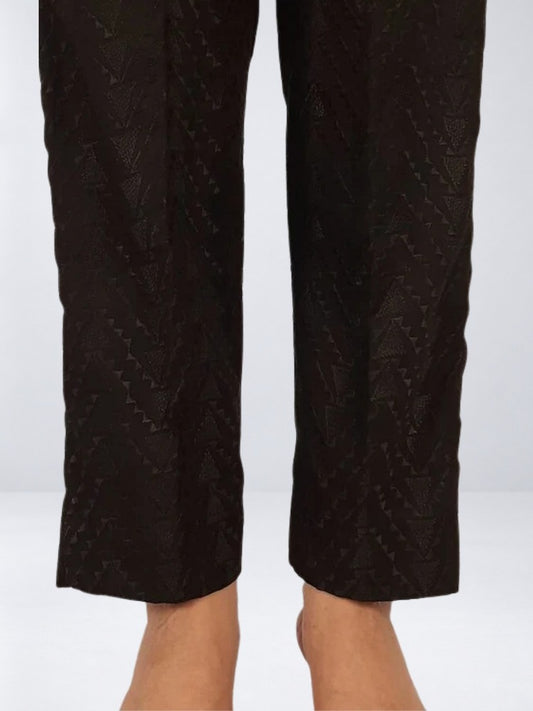 Chikankari Trouser – Black – ZT487
