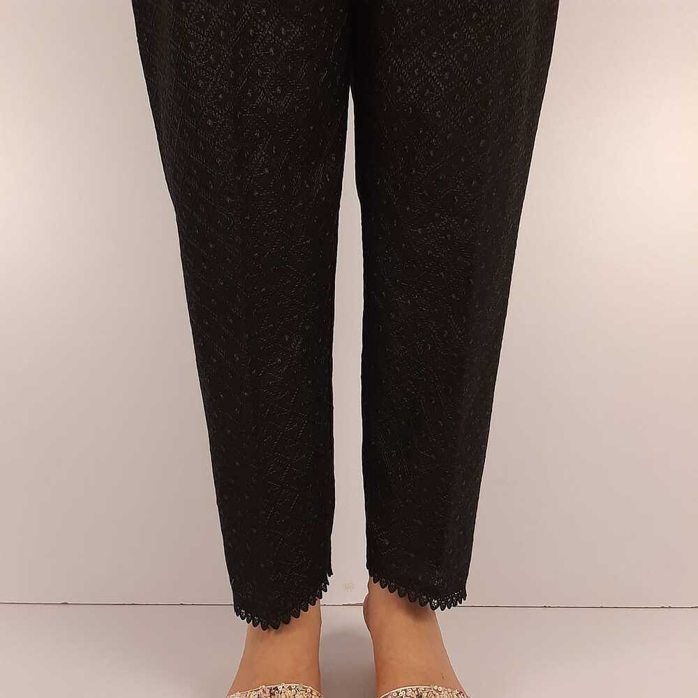 Chikankari Trouser - Black – ZT463