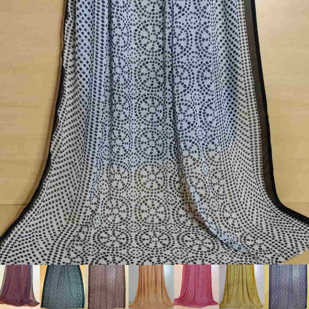 Chunri printed chiffon dupatta