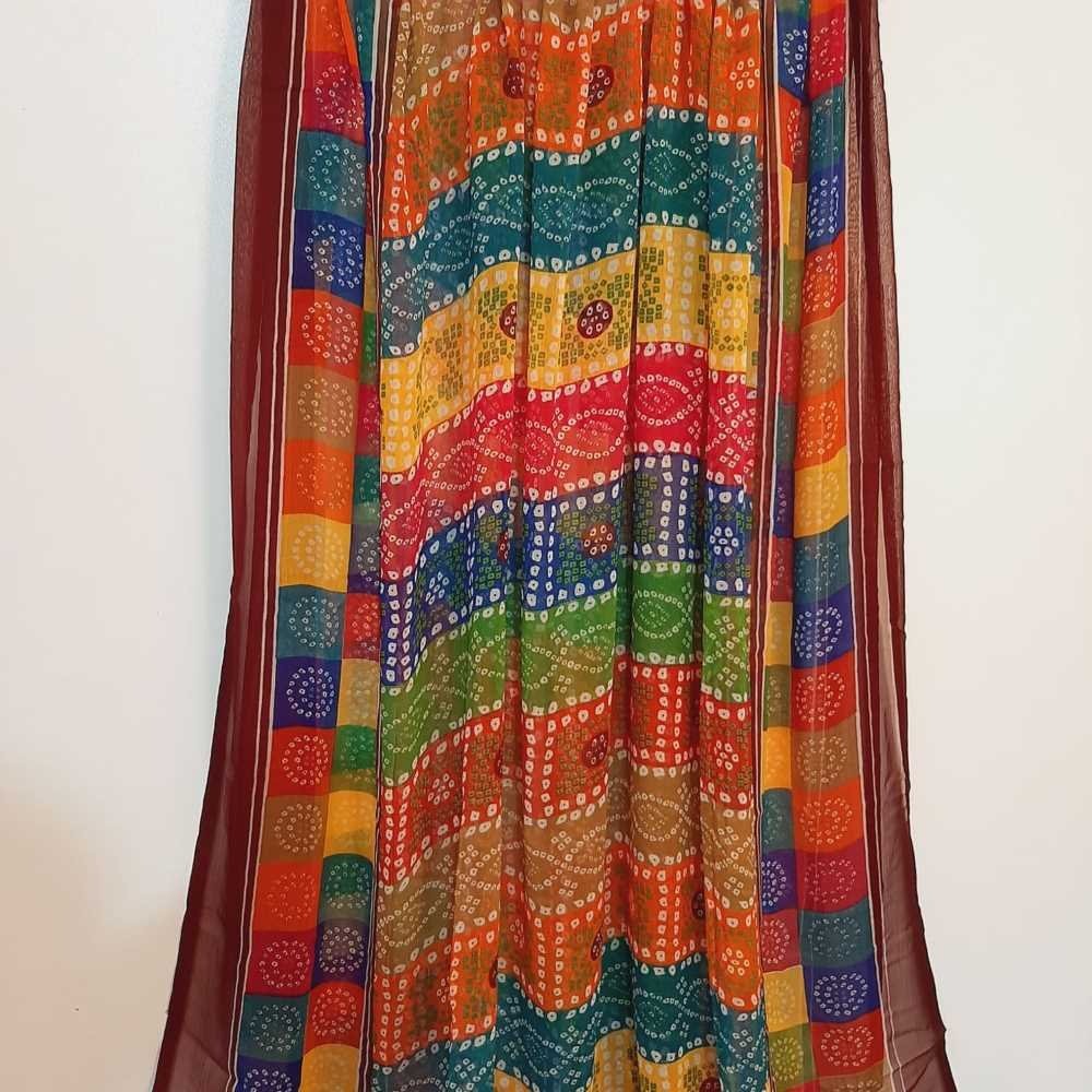 Chunri Printed Chiffon Dupatta - Length 2.5 Yards - ZD620