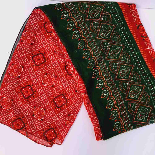 Chunri Printed Lawn Dupatta - Multi - ZD1149