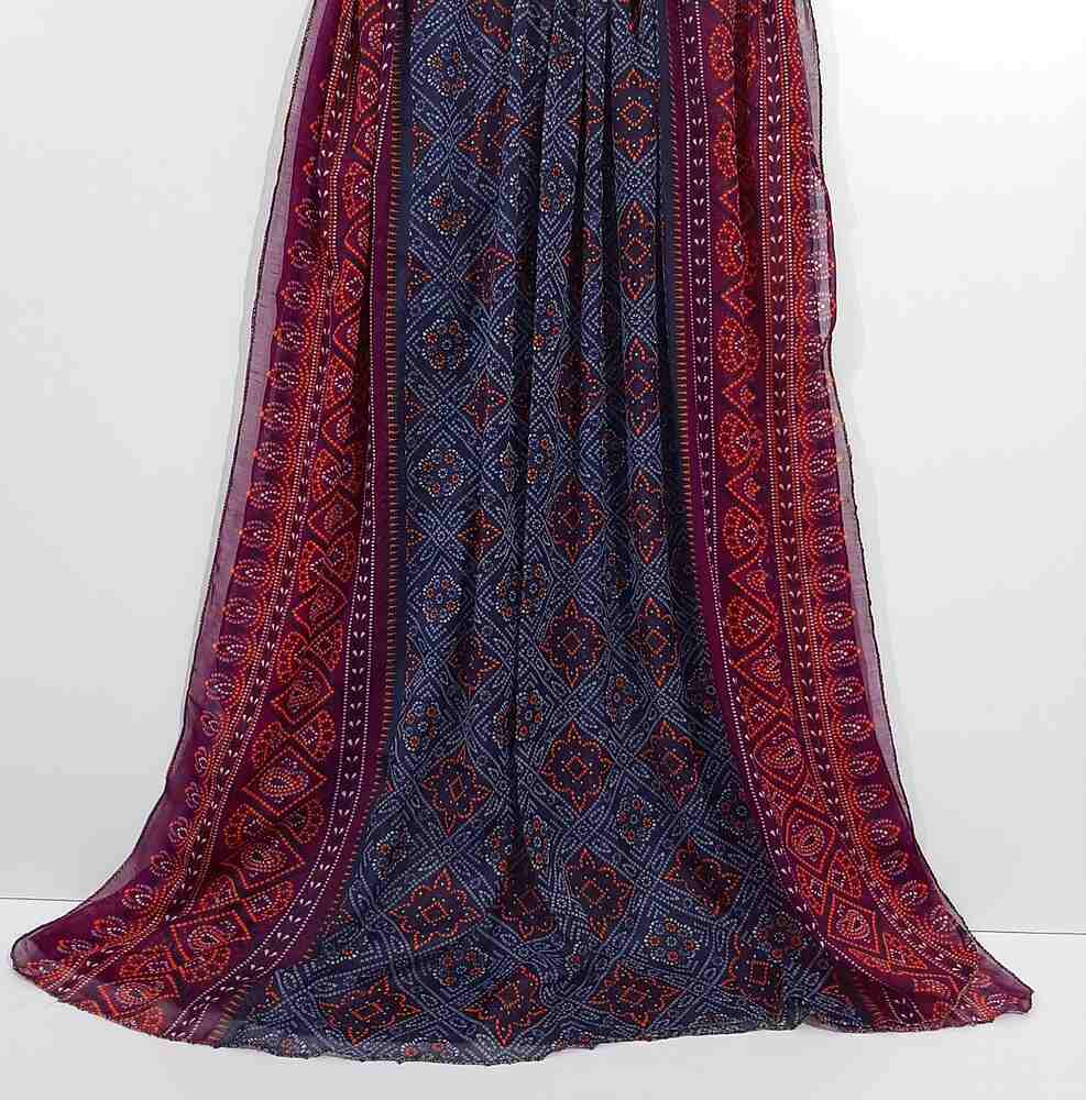 Chunri Printed Lawn Dupatta - Multi - ZD1149
