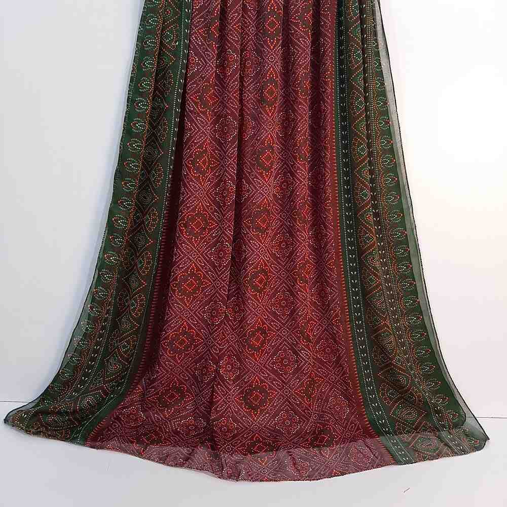 Chunri Printed Lawn Dupatta - Multi - ZD1149