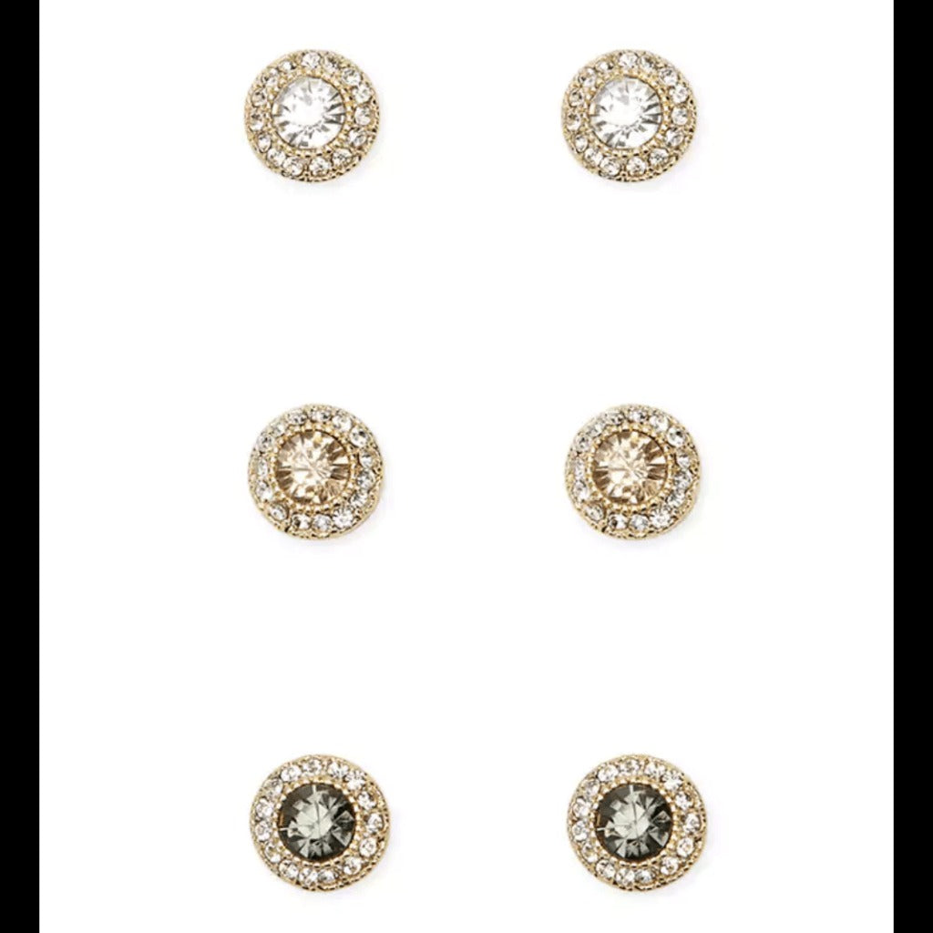 Pack of 3 - Stud Earrings Set - AGS06