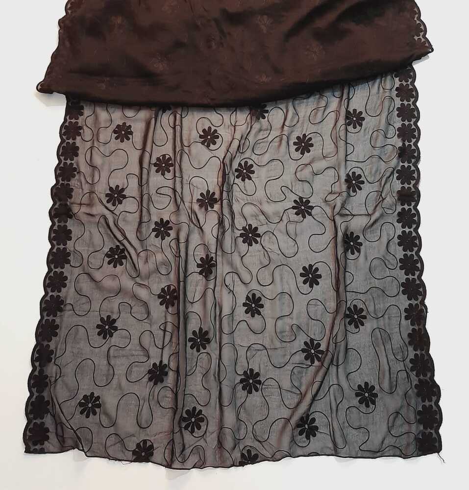 Embroided Chiffon Dupatta – Black