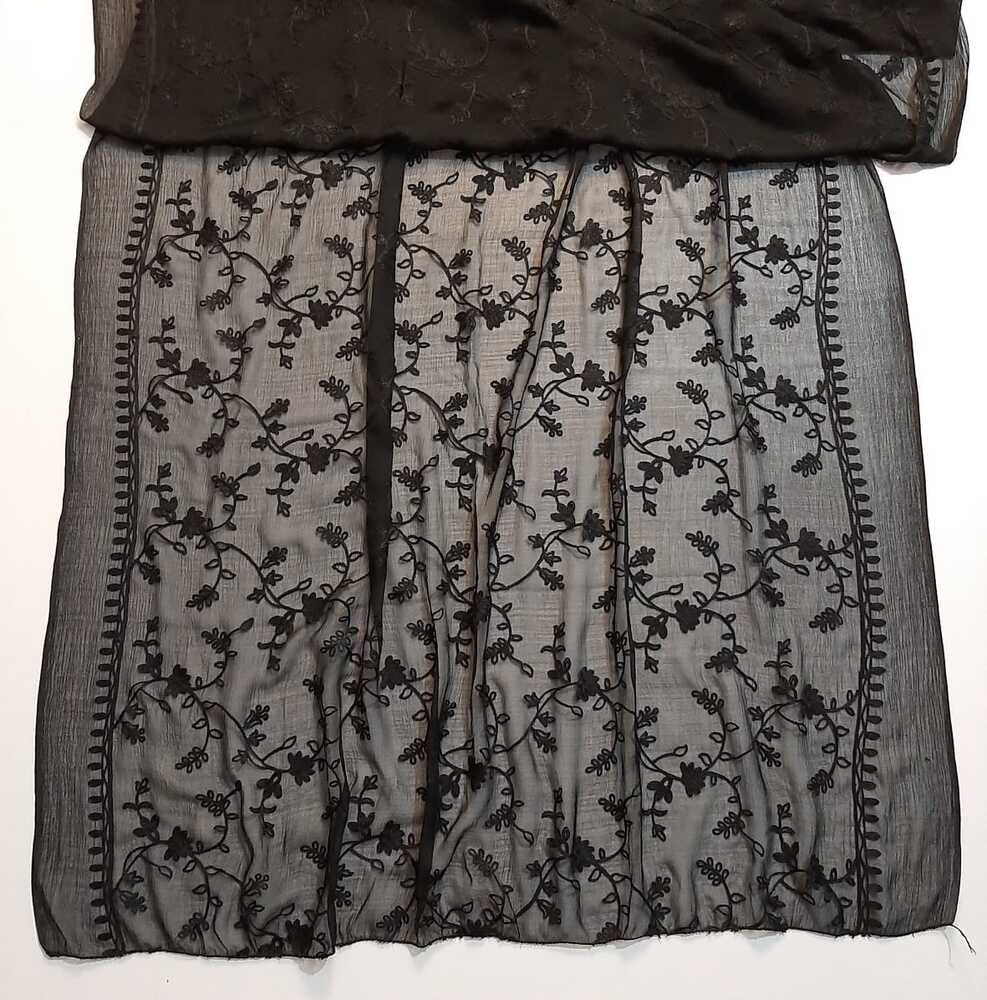 Embroided Chiffon Dupatta – Black