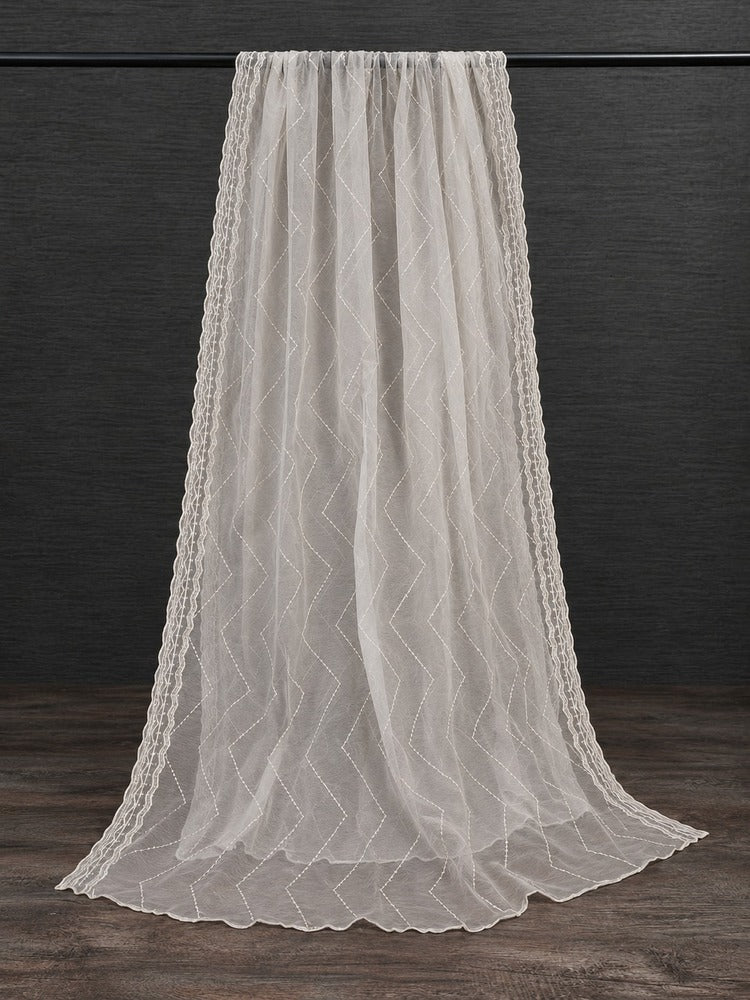 Embroided Khaadi Net Dupatta - ZD418