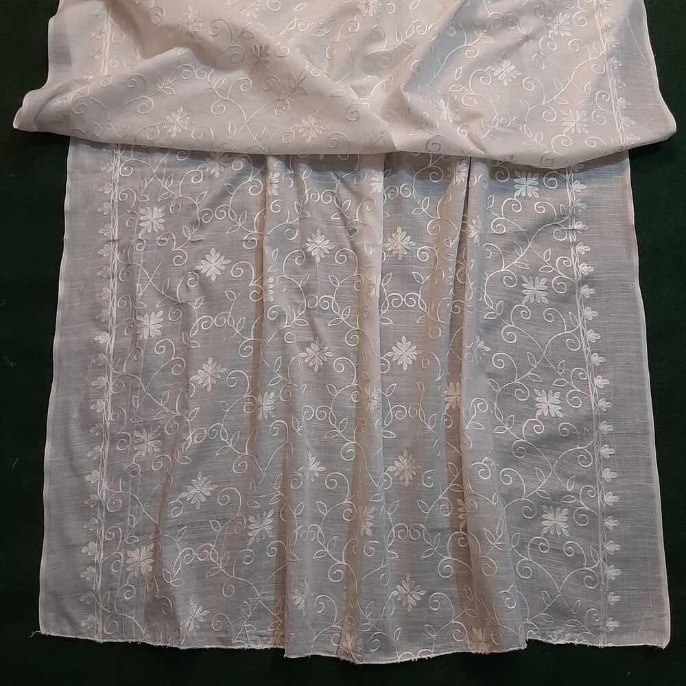 Embroided Lawn Dupatta - White