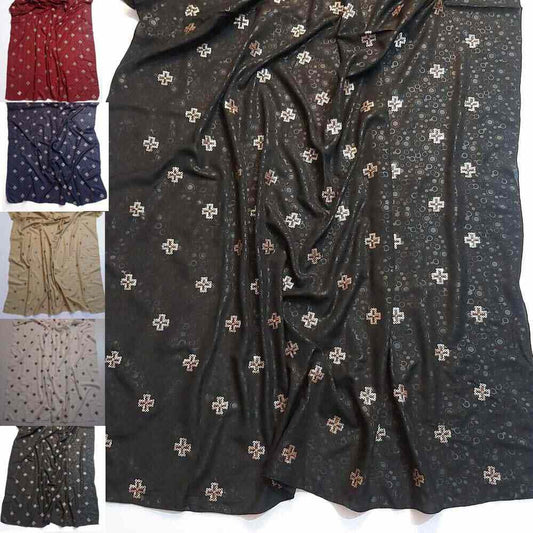 Embroided Self Print Chaddar Summer Shawl -  SH51