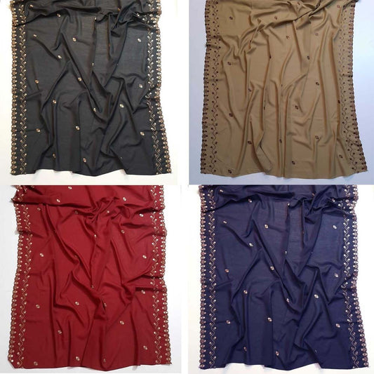 Embroided Swiss Lawn Chaddar Summer Shawl -  SH55