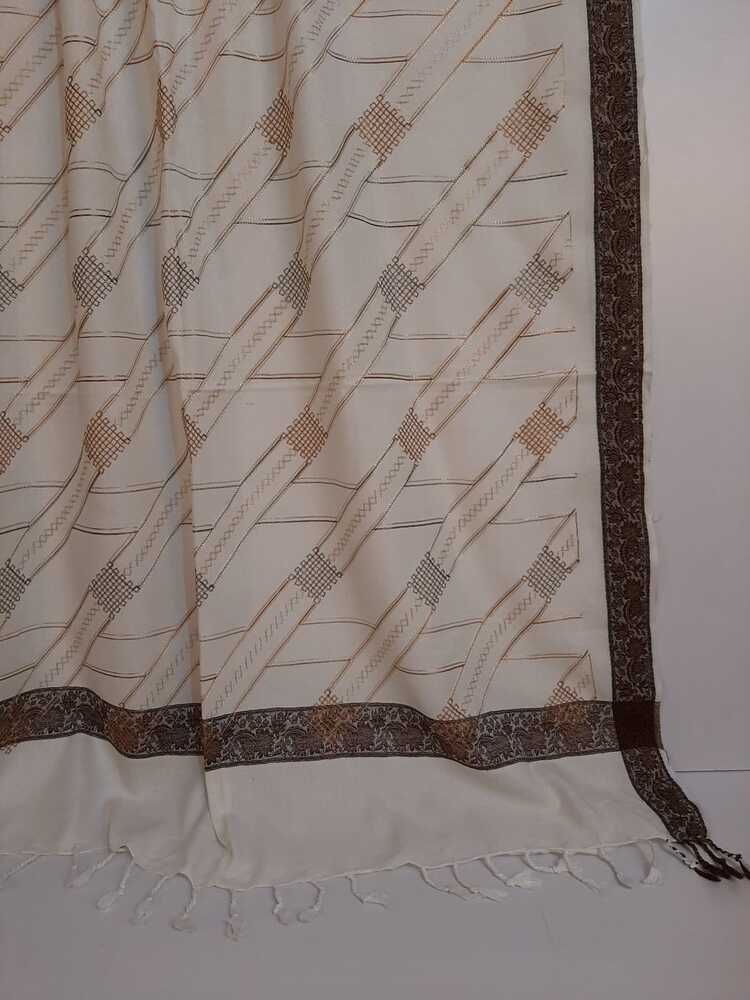 Embroided Winter shawl - Large - Warm - ZSH22
