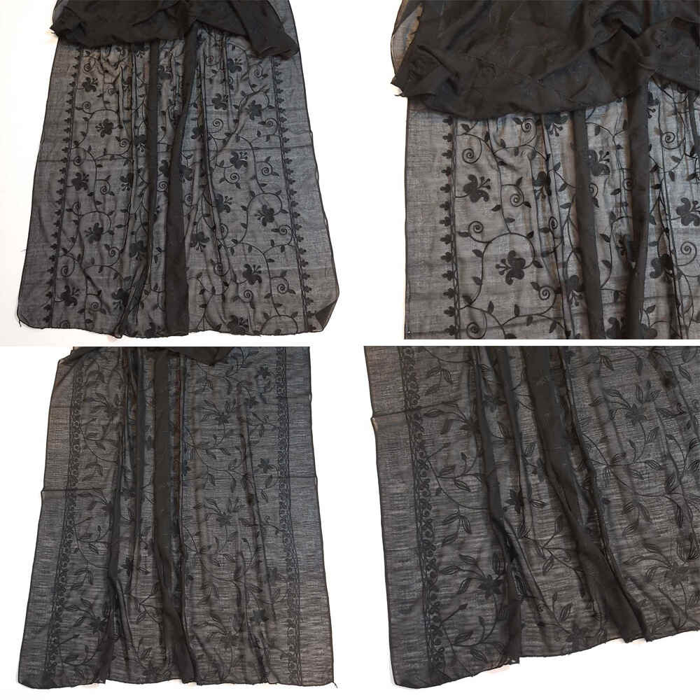 Embroided Lawn Dupatta - Black