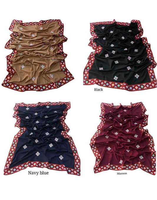 Embroided Swiss Lawn Chaddar Summer Shawl - SH20