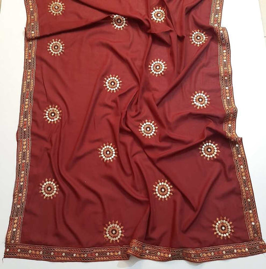 Embroided Swiss Lawn Summer Shawl Chaddar - SH108