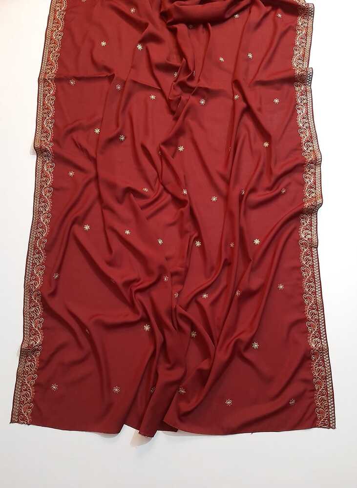 Embroided Swiss Lawn Chaddar Summer Shawl - SH132