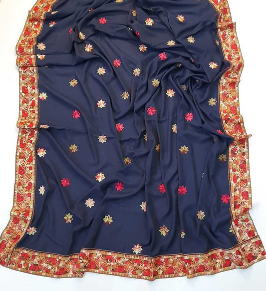 Embroided Swiss Lawn Chaddar Summer Shawl - SH10
